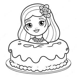 Barbie Kuchen Ausmalbild 62247-51562