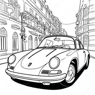 Klassisches Porsche Sportwagen Ausmalbild 6225-4975