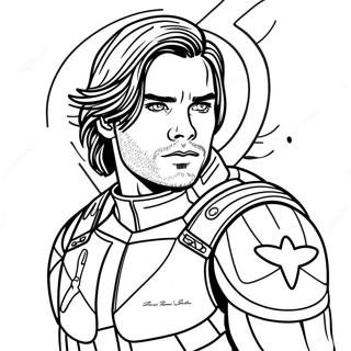 Winter Soldier Bucky Barnes Action Ausmalbild 62298-51607