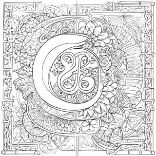 Aufwendige Islamische Kalligrafie Ausmalbild 62358-51659