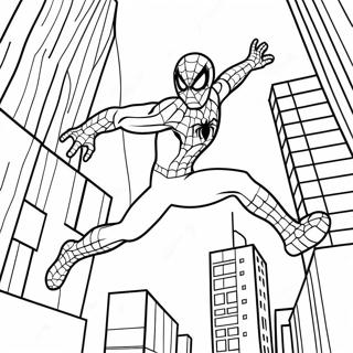 Spiderman Schwingt Durch Die Stadt Ausmalbild 6235-4983