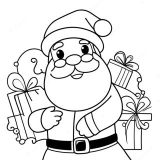 Frohlicher Santa Mit Geschenken Ausmalbild 62578-51840