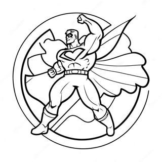 Dynamisches Superhelden Emblem Ausmalbild 62628-51873