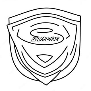 Dynamisches Superhelden Emblem Ausmalbild 62628-51874