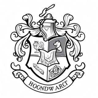 Magisches Hogwarts Wappen Ausmalbild 62678-51913