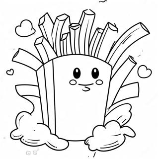 Niedliche Cartoon Pommes Frites Ausmalbild 62688-51919