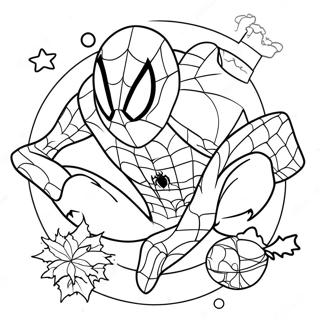 Spiderman Weihnachts Ausmalbild 62707-51934