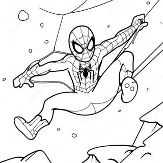 Festlicher Spiderman Der Durch Den Schnee Schwingt Ausmalbild 62708-51938