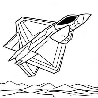 F22 Kampfjet Im Flug Ausmalbild 62799-52001