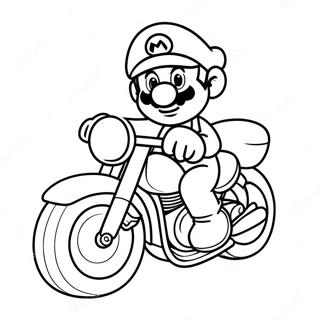 Mario Auf Coolem Motorrad Ausmalbild 62909-52090