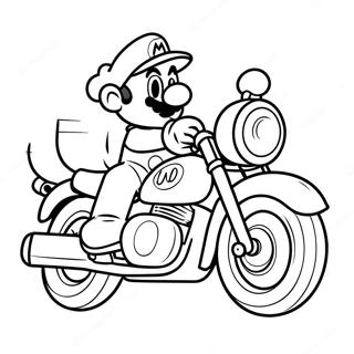 Mario Auf Coolem Motorrad Ausmalbild 62909-52091