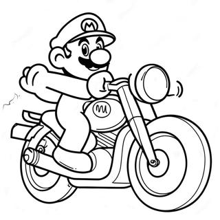 Mario Auf Coolem Motorrad Ausmalbild 62909-52092