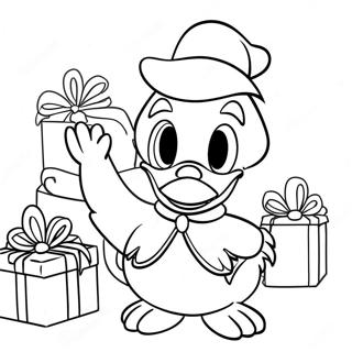 Donald Duck Weihnachtsausmalbild 62928-52103