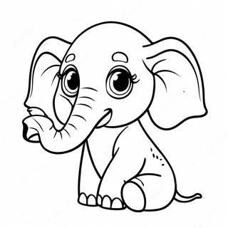 Niedlicher Baby Elefant Ausmalbild 63020-52170