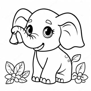 Niedlicher Baby Elefant Ausmalbild 63020-52171