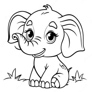 Niedlicher Baby Elefant Ausmalbild 63020-52172