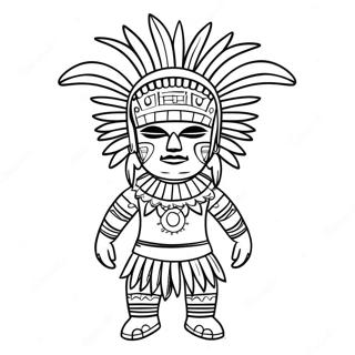 Bunte Kachina Puppe Ausmalbild 63120-52246