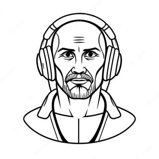 Titan Lautsprecher Mit Bunten Kopfhorern Ausmalbild 6325-5152