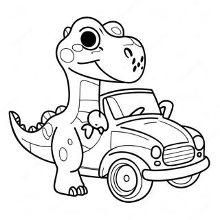 Dinosaurier Auto Ausmalbilder