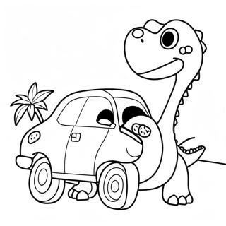 Dinosaurier Auto Ausmalbild 63319-52419