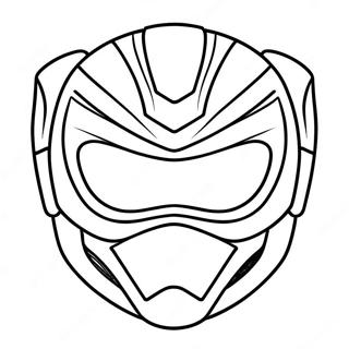 Bunte Power Ranger Maske Ausmalbild 63450-52510