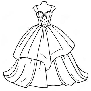 Elegantes Abiballkleid Ausmalbild 63460-52507