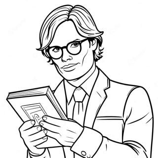 Spencer Reid Mit Einem Buch Ausmalbild 63520-52550