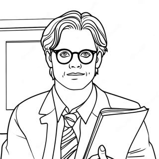 Spencer Reid Mit Einem Buch Ausmalbild 63520-52552