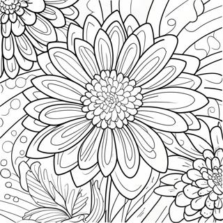 Chrysanthemenblume Ausmalbild 63629-52641