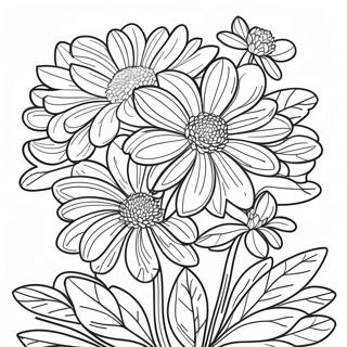 Schoner Chrysanthemenstrauss Ausmalbild 63630-52646