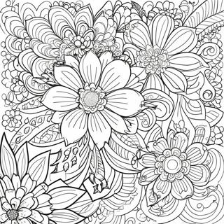 Aufwendiges Blumen Tattoo Ausmalbild 63740-52730