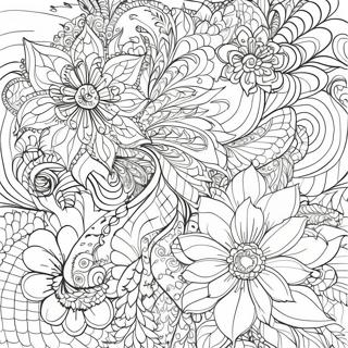 Aufwendiges Blumen Tattoo Ausmalbild 63740-52731