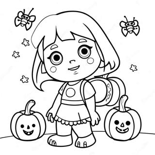 Dora Halloween Ausmalbild 63849-52814