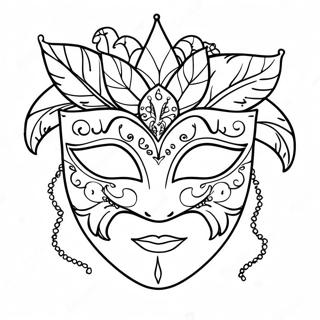 Mardi Gras Maske Ausmalbild 63949-52885