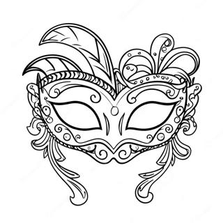 Mardi Gras Maske Ausmalbild 63949-52887