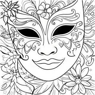 Mardi Gras Maske Ausmalbild 63949-52888