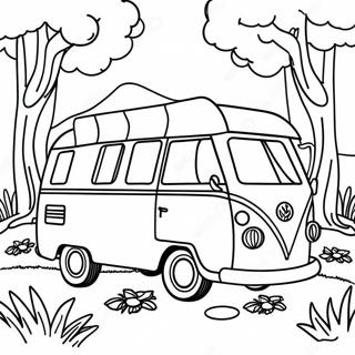 Vintage Camper In Der Natur Ausmalbild 6405-5118