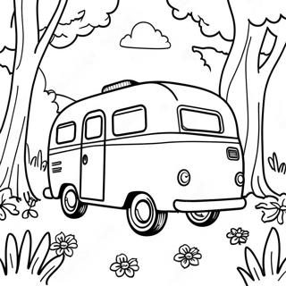 Vintage Camper In Der Natur Ausmalbild 6405 5216