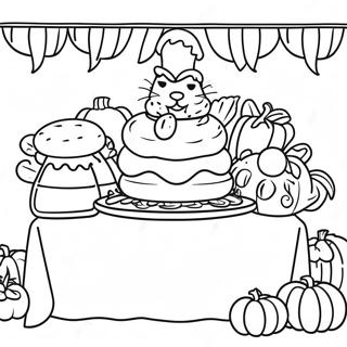 Garfield Thanksgiving Fest Ausmalbild 64069-52991