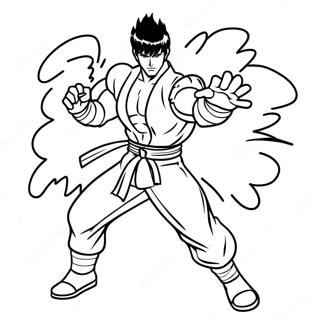 Jin Kazama In Kampfpose Ausmalbild 64190-53090