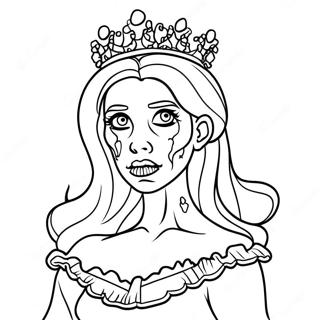 Zombie Prinzessin Ausmalbilder