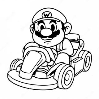 Wario Im Rennkart Ausmalbild 6445-5246