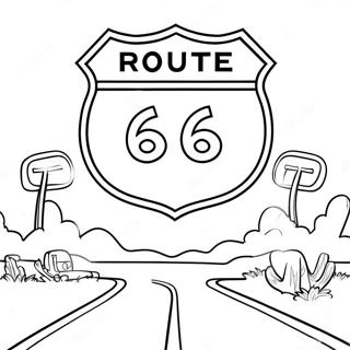 Route 66 Malerische Landschaft Ausmalbild 64630-53438