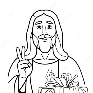 Frohen Geburtstag Jesus Ausmalbild 64690-53484