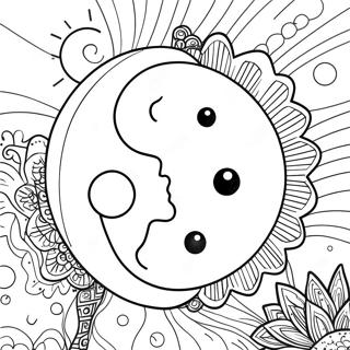 Himmlische Sonne Und Mond Yin Yang Ausmalbild 64811-53566