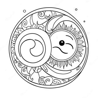 Himmlische Sonne Und Mond Yin Yang Ausmalbild 64811-53567