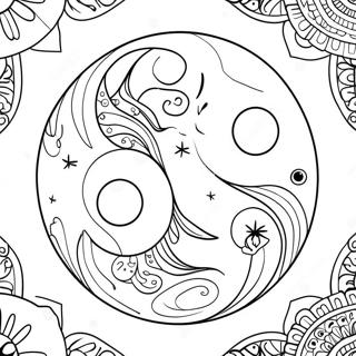 Himmlische Sonne Und Mond Yin Yang Ausmalbild 64811-53568