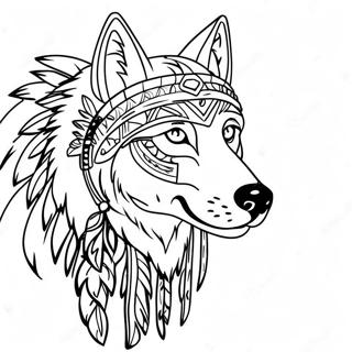 Wolf Native American Ausmalbild 64820-53578