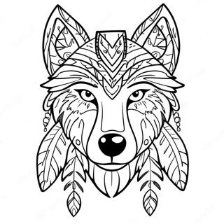 Wolf Native American Ausmalbild 64820-53579