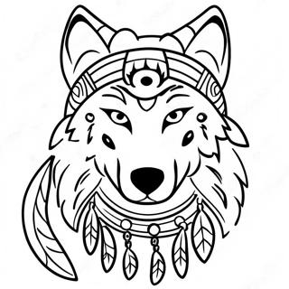 Wolf Native American Ausmalbild 64820-53580